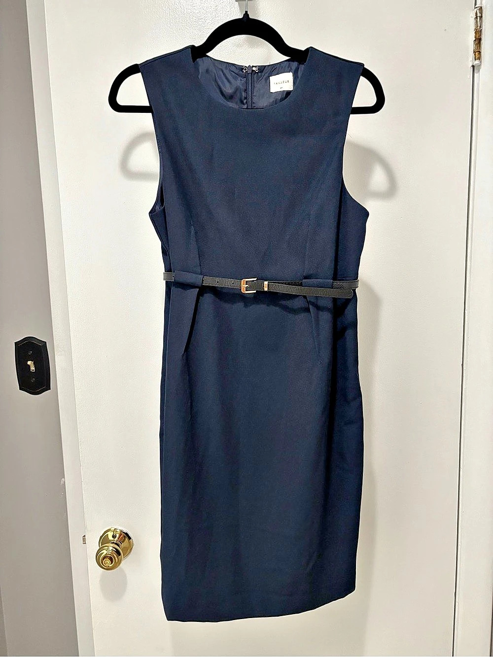 Tailleur Women's Sleeveless Midi Dress Blue Medium Petite